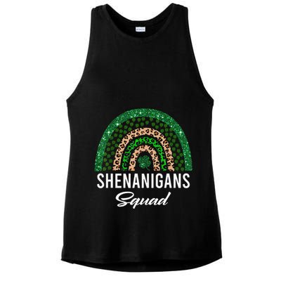 Shenanigans Squad Funny St Patricks Day Costume Rainbow Ladies PosiCharge Tri-Blend Wicking Tank