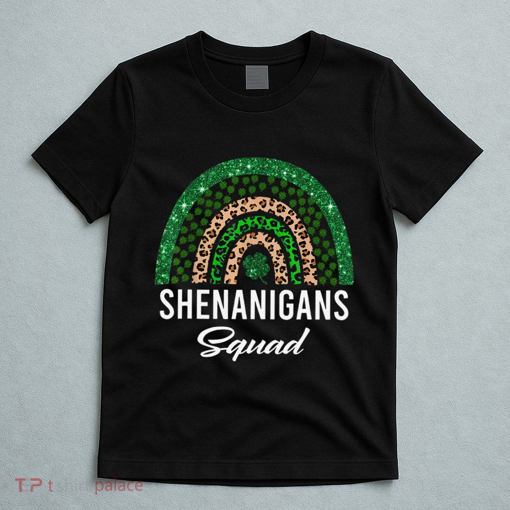 Shenanigans Squad Funny St Patricks Day Costume Rainbow T-Shirt