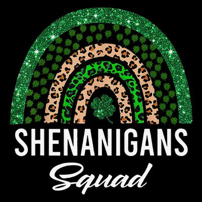 Shenanigans Squad Funny St Patricks Day Costume Rainbow T-Shirt