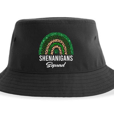 Shenanigans Squad Funny St Patricks Day Costume Rainbow Sustainable Bucket Hat