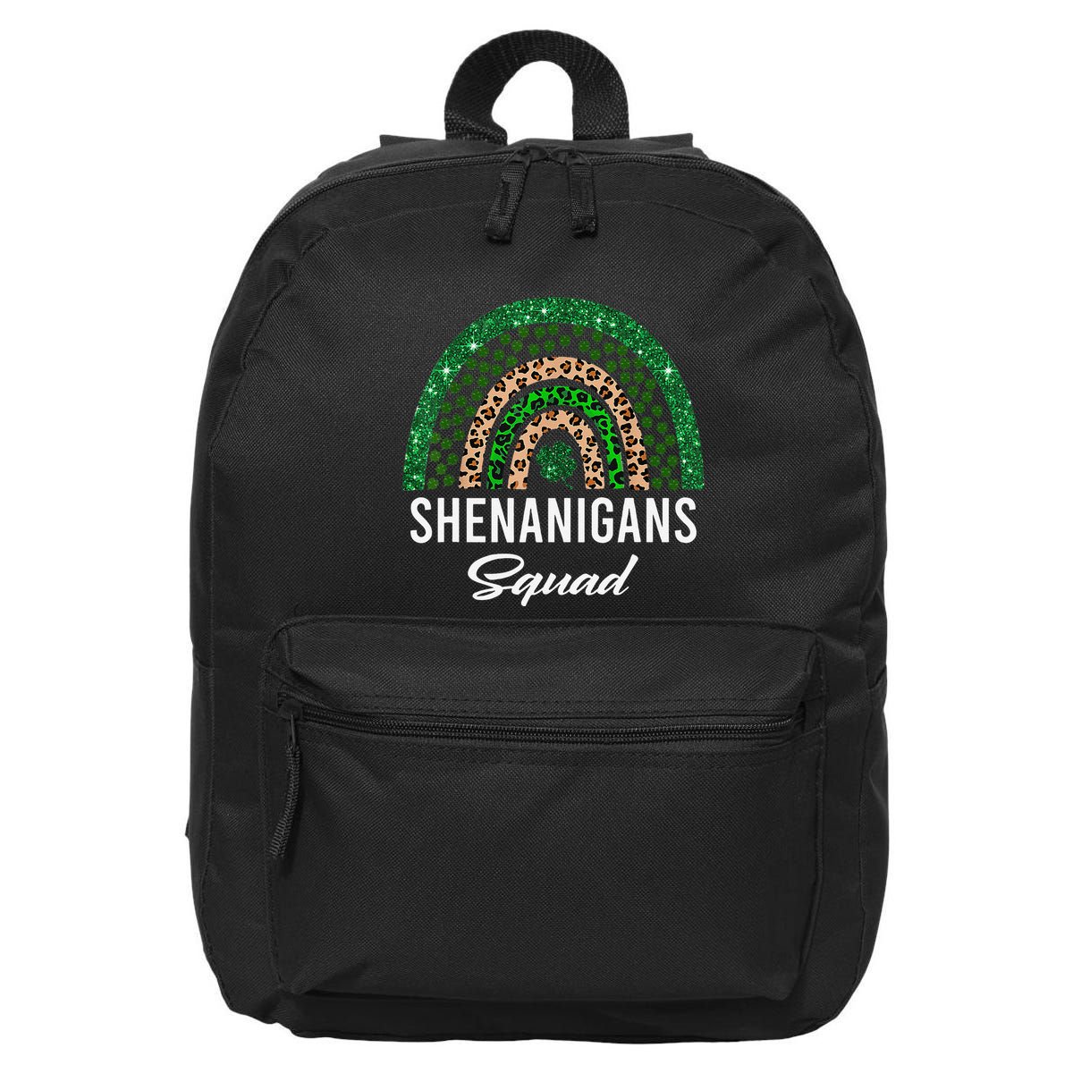 Shenanigans Squad Funny St Patricks Day Costume Rainbow 16 in Basic Backpack