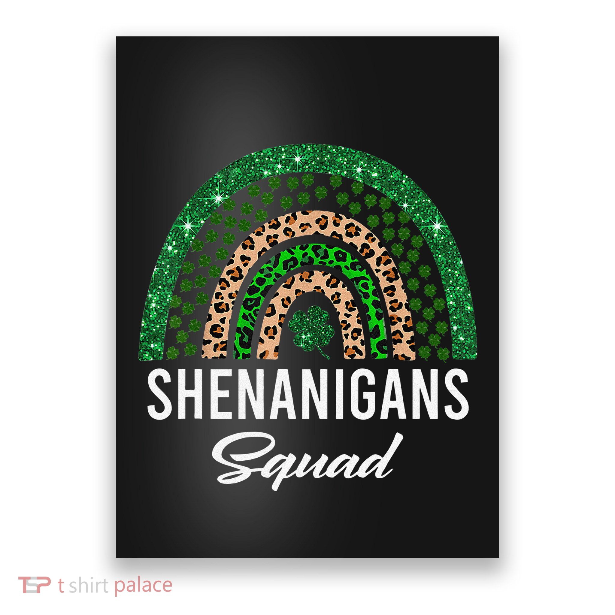 Shenanigans Squad Funny St Patricks Day Costume Rainbow Poster