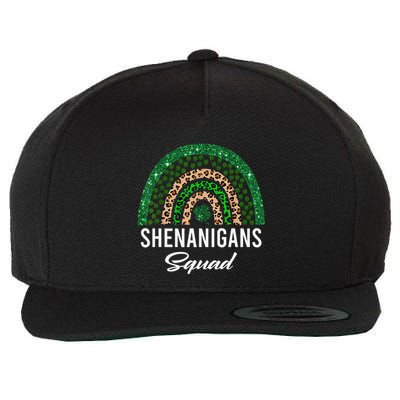 Shenanigans Squad Funny St Patricks Day Costume Rainbow Wool Snapback Cap