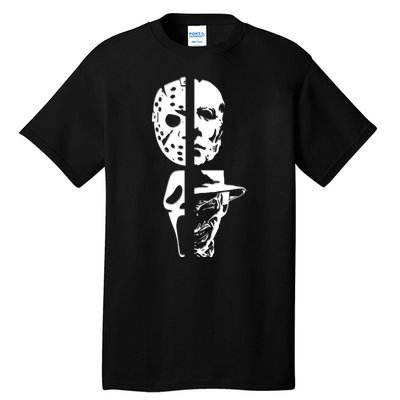 Supervillain Scary Faces Halloween Tall T-Shirt