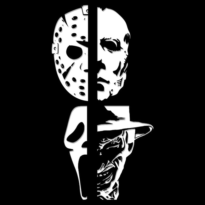 Supervillain Scary Faces Halloween V-Neck T-Shirt