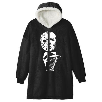 Supervillain Scary Faces Halloween Hooded Wearable Blanket
