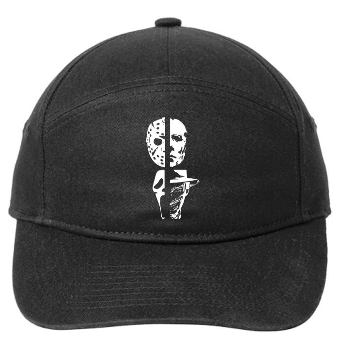 Supervillain Scary Faces Halloween 7-Panel Snapback Hat