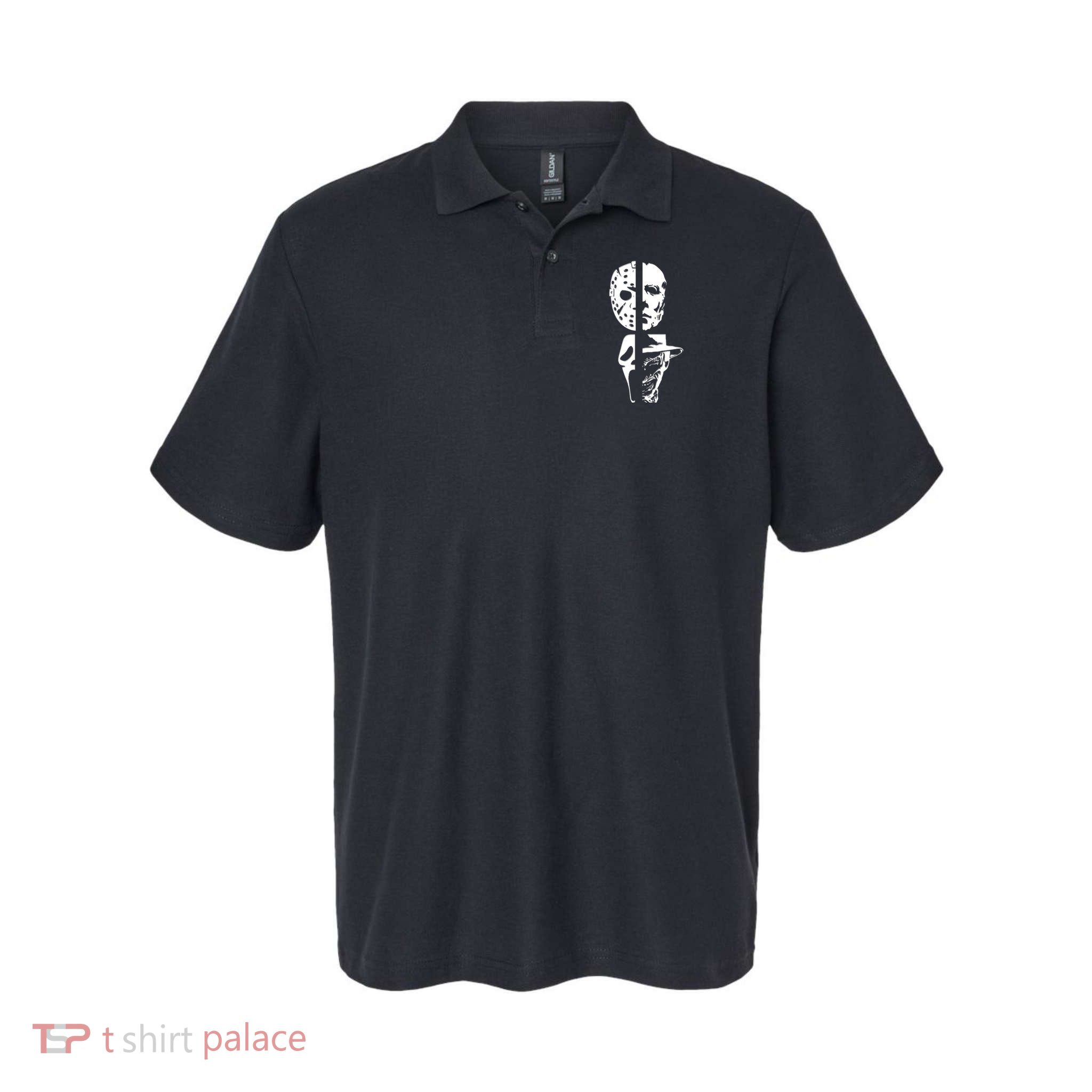 Supervillain Scary Faces Halloween Polo