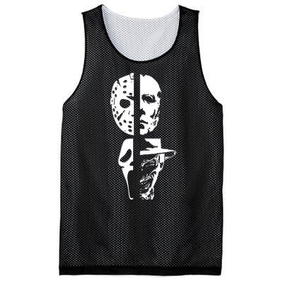 Supervillain Scary Faces Halloween Mesh Reversible Basketball Jersey Tank