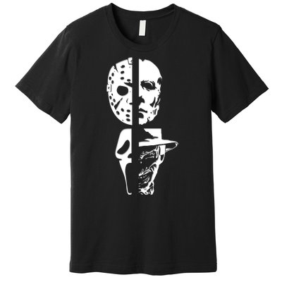 Supervillain Scary Faces Halloween Premium T-Shirt