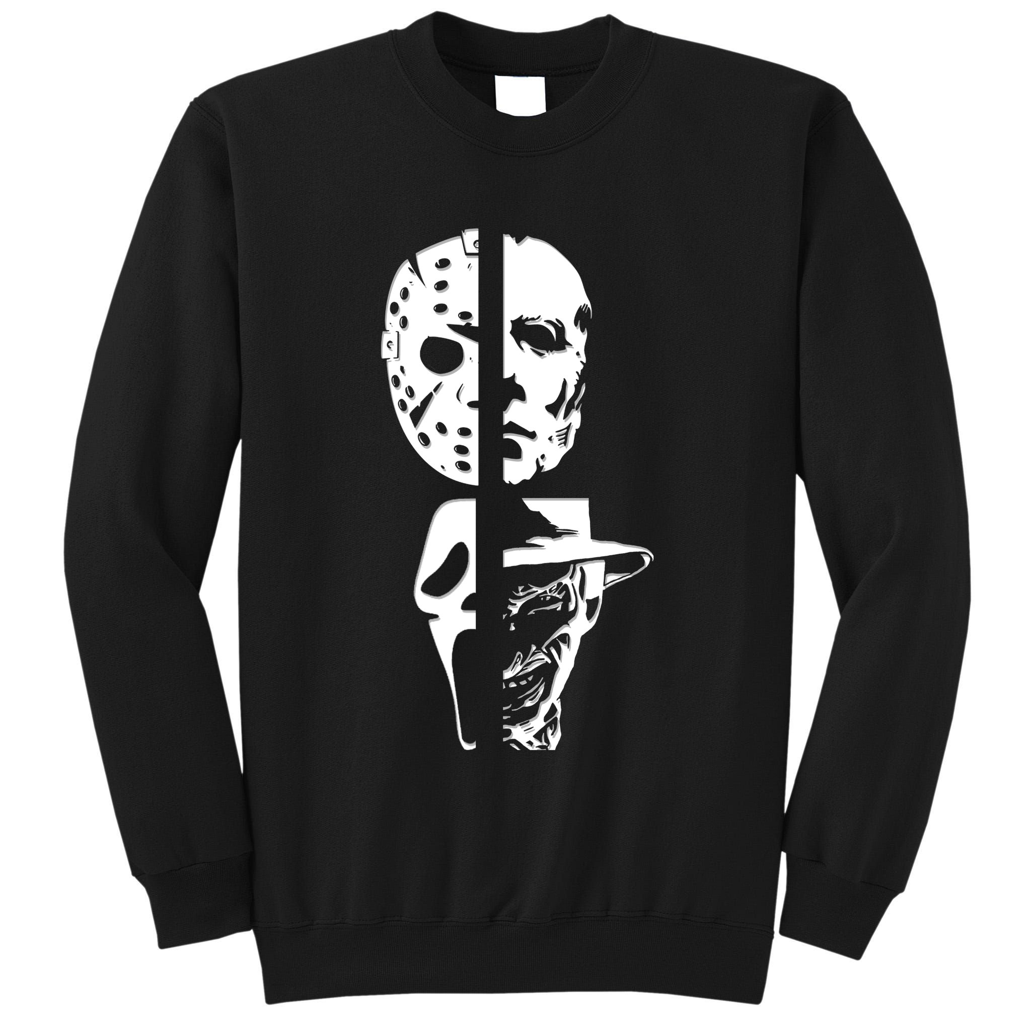 Supervillain Scary Faces Halloween Tall Sweatshirt