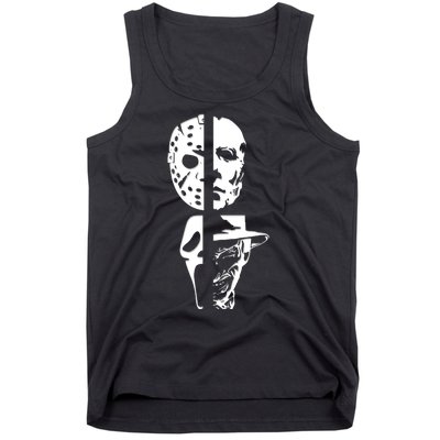 Supervillain Scary Faces Halloween Tank Top