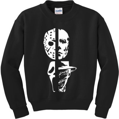 Supervillain Scary Faces Halloween Kids Sweatshirt