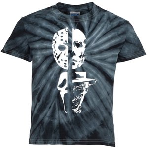 Supervillain Scary Faces Halloween Kids Tie-Dye T-Shirt