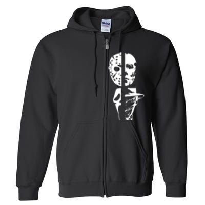 Supervillain Scary Faces Halloween Full Zip Hoodie