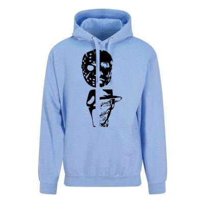 Supervillain Scary Faces Halloween Unisex Surf Hoodie