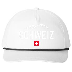 SUISSE SWITZERLAND Flag Snapback Five-Panel Rope Hat