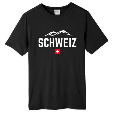 SUISSE SWITZERLAND Flag Tall Fusion ChromaSoft Performance T-Shirt