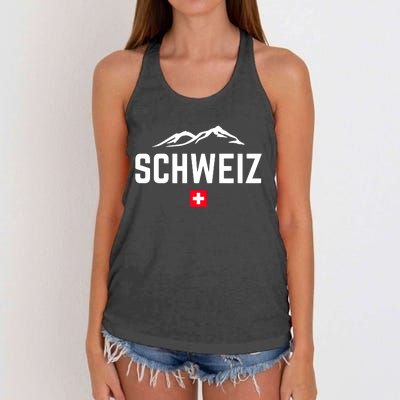 SUISSE SWITZERLAND Flag Women's Knotted Racerback Tank