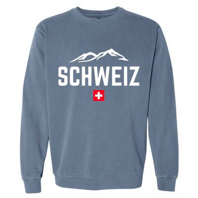 SUISSE SWITZERLAND Flag Garment-Dyed Sweatshirt