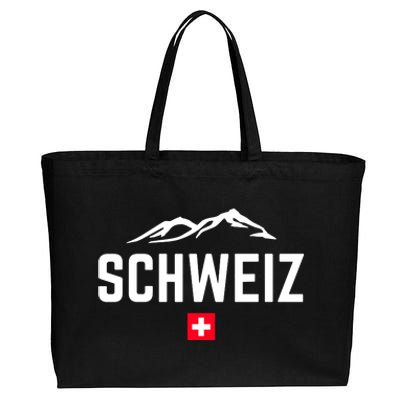 SUISSE SWITZERLAND Flag Cotton Canvas Jumbo Tote