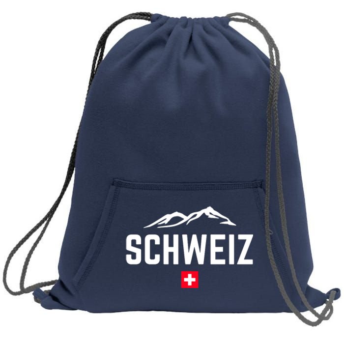 SUISSE SWITZERLAND Flag Sweatshirt Cinch Pack Bag