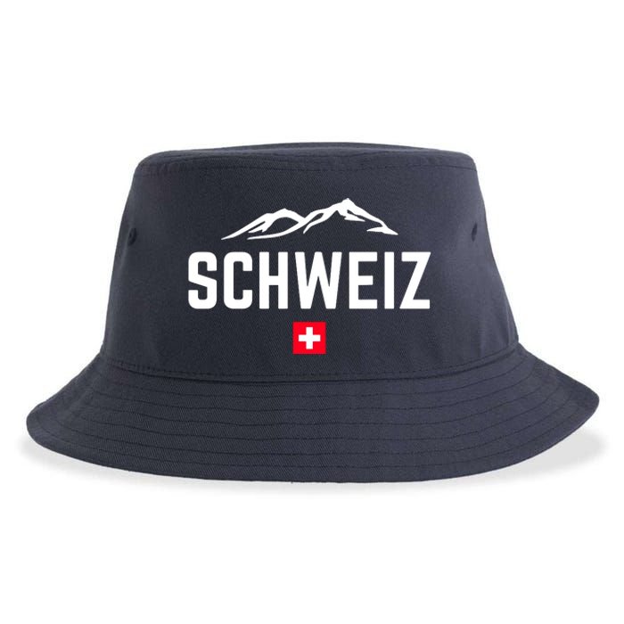 SUISSE SWITZERLAND Flag Sustainable Bucket Hat