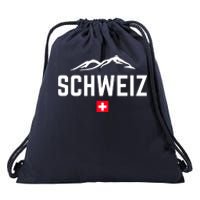 SUISSE SWITZERLAND Flag Drawstring Bag