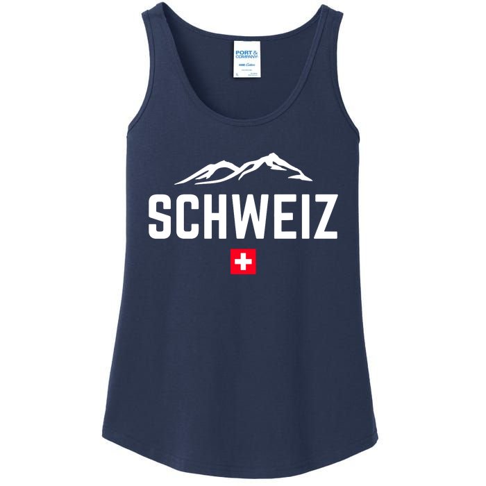 SUISSE SWITZERLAND Flag Ladies Essential Tank