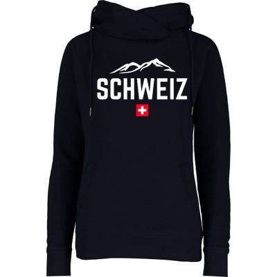 SUISSE SWITZERLAND Flag Womens Funnel Neck Pullover Hood