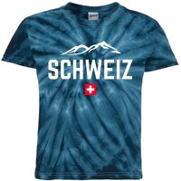 SUISSE SWITZERLAND Flag Kids Tie-Dye T-Shirt