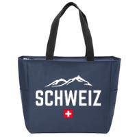 SUISSE SWITZERLAND Flag Zip Tote Bag