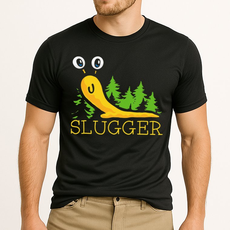 Slugger Slug – Funny Banana Slug Expert Baseball Game Player Cooling Performance Crew T-Shirt
