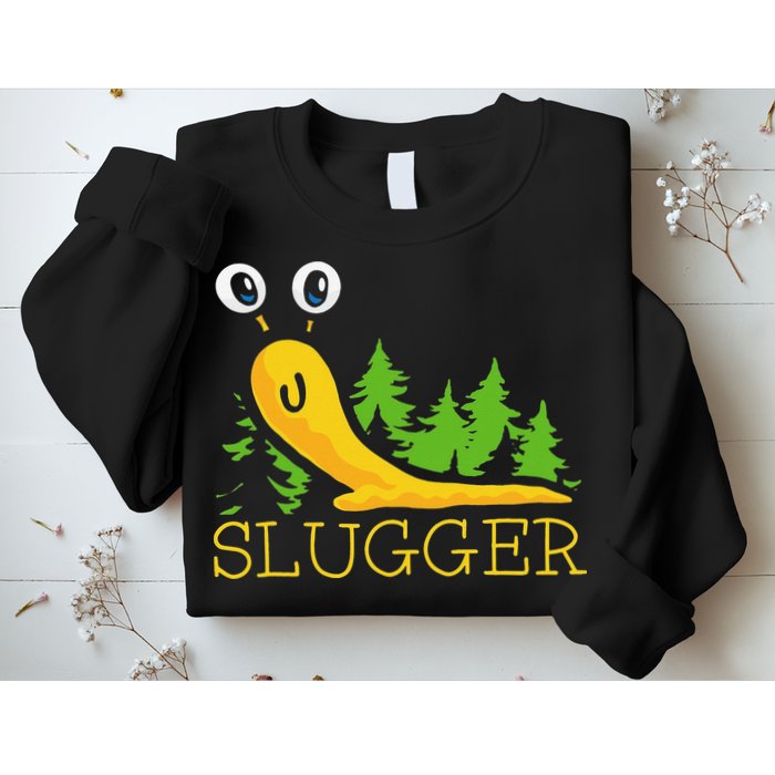 Slugger Slug – Funny Banana Slug Expert Baseball Game Player Sweatshirt
