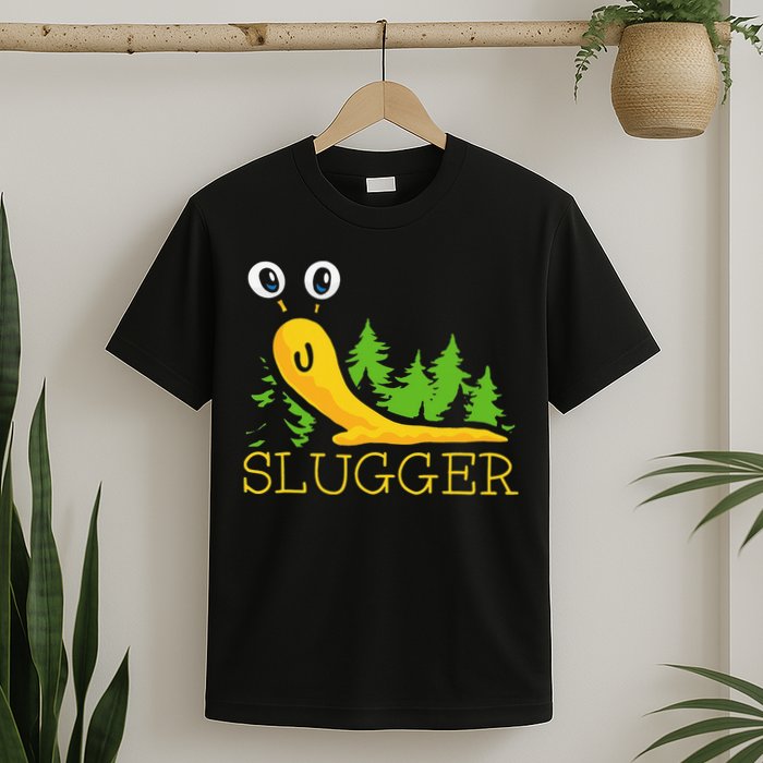 Slugger Slug – Funny Banana Slug Expert Baseball Game Player T-Shirt