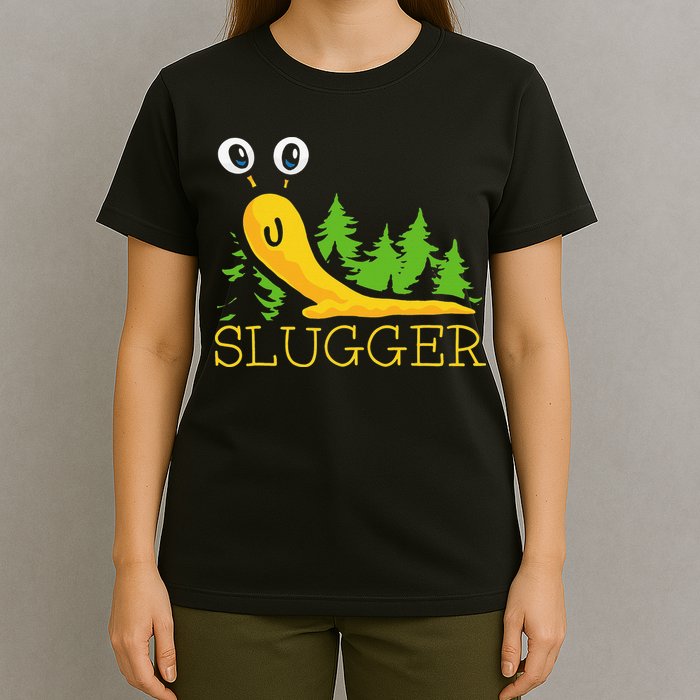 Slugger Slug – Funny Banana Slug Expert Baseball Game Player T-Shirt