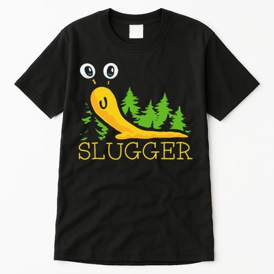 Slugger Slug – Funny Banana Slug Expert Baseball Game Player Tall T-Shirt