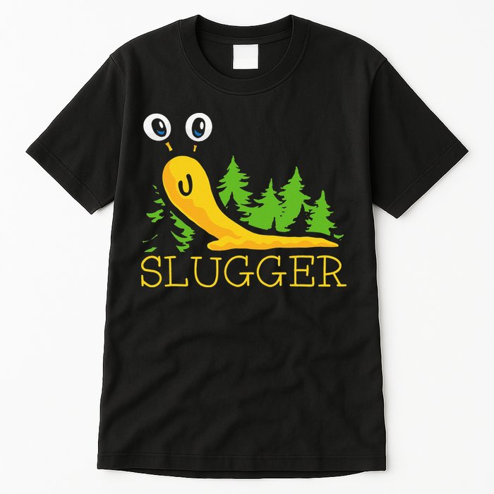 Slugger Slug – Funny Banana Slug Expert Baseball Game Player Tall T-Shirt