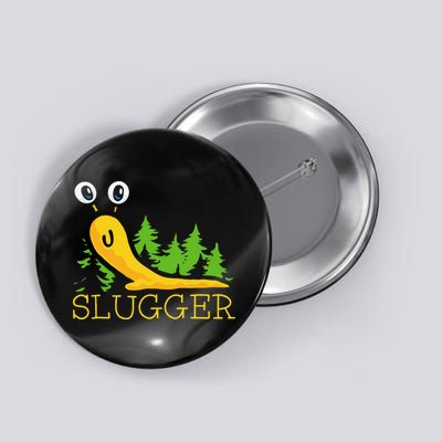 Slugger Slug – Funny Banana Slug Expert Baseball Game Player Button