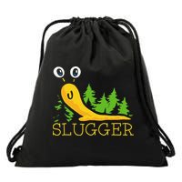 Slugger Slug – Funny Banana Slug Expert Baseball Game Player Drawstring Bag
