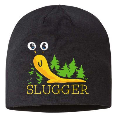 Slugger Slug – Funny Banana Slug Expert Baseball Game Player Sustainable Beanie