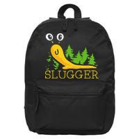 Slugger Slug – Funny Banana Slug Expert Baseball Game Player 16 in Basic Backpack