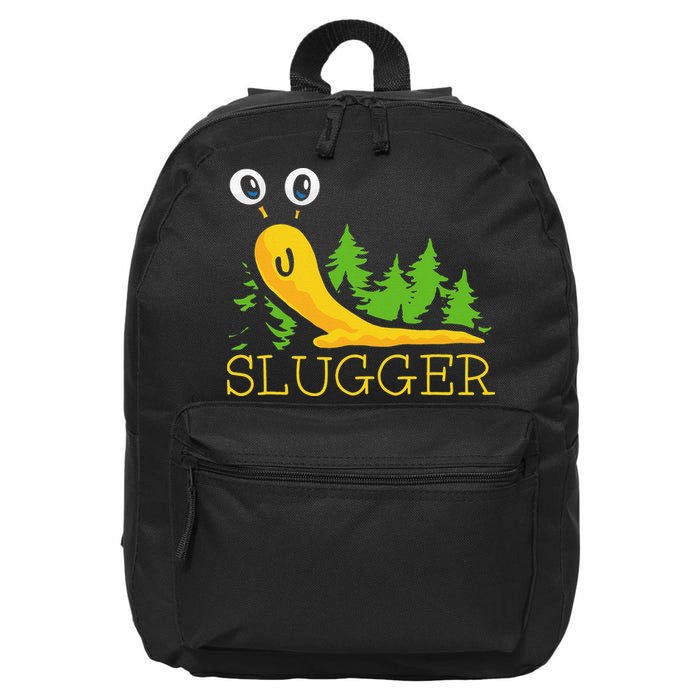 Slugger Slug – Funny Banana Slug Expert Baseball Game Player 16 in Basic Backpack
