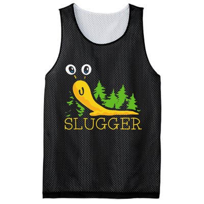 Slugger Slug – Funny Banana Slug Expert Baseball Game Player Mesh Reversible Basketball Jersey Tank