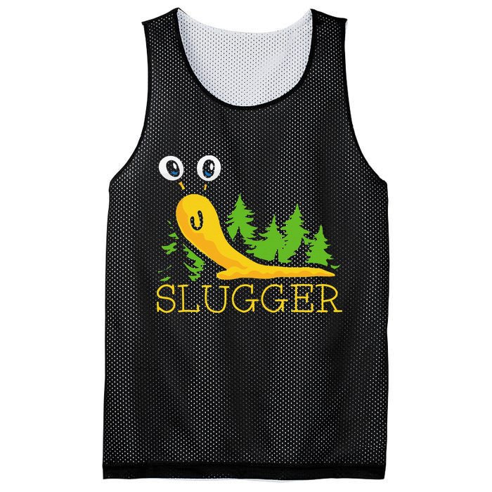 Slugger Slug – Funny Banana Slug Expert Baseball Game Player Mesh Reversible Basketball Jersey Tank