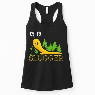 Slugger Slug – Funny Banana Slug Expert Baseball Game Player Womens Tank Top