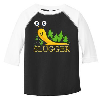 Slugger Slug – Funny Banana Slug Expert Baseball Game Player Toddler Fine Jersey T-Shirt