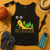 Slugger Slug – Funny Banana Slug Expert Baseball Game Player Tank Top
