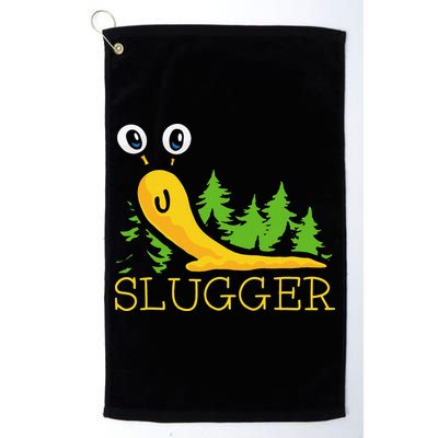 Slugger Slug – Funny Banana Slug Expert Baseball Game Player Golf Towel