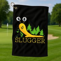 Slugger Slug – Funny Banana Slug Expert Baseball Game Player Golf Towel